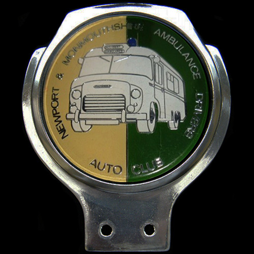 Newport & Monmouthshire Ambulance Drivers Club Car Badge