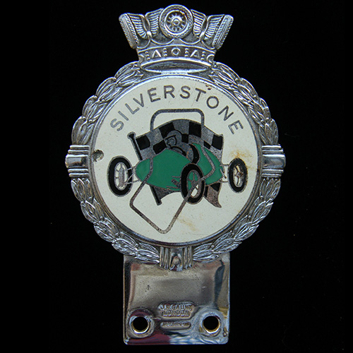 Silverstone Car badge J R GauntLondon
