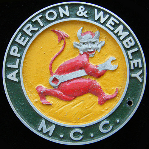 Alperton & Wembley Motor Cycle Club Car Badge