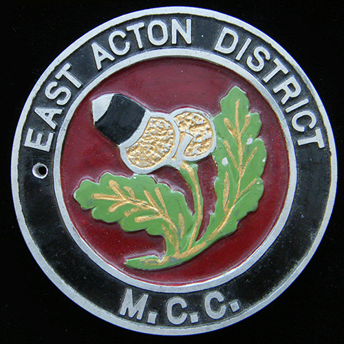 East Acton District Motor Cycle Club Car Badge
