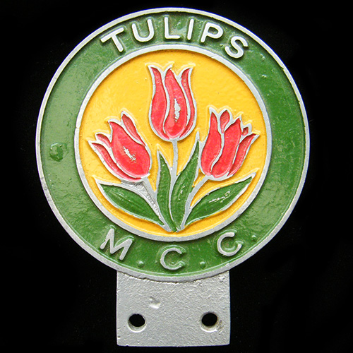 Tulips Motor Cycle Club Car badge