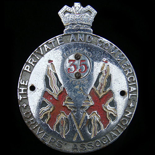Private and Commercial Drivers Association car Badge