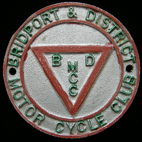 Bridport & District Motor Cycle Club Car Badge