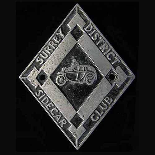Surrey District Sidecar Club Car Badge