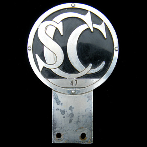 Very Rare c 1950's Singapore Car Club badge