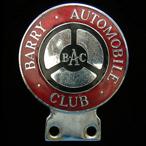 Barry Automobile Club Car Badge
