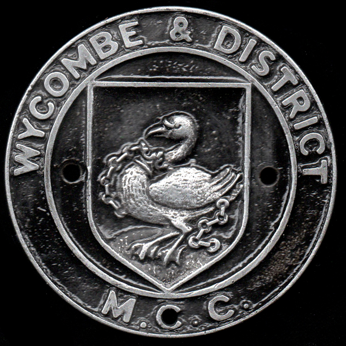 Wycombe & District Motor Cycle Club Car Badge