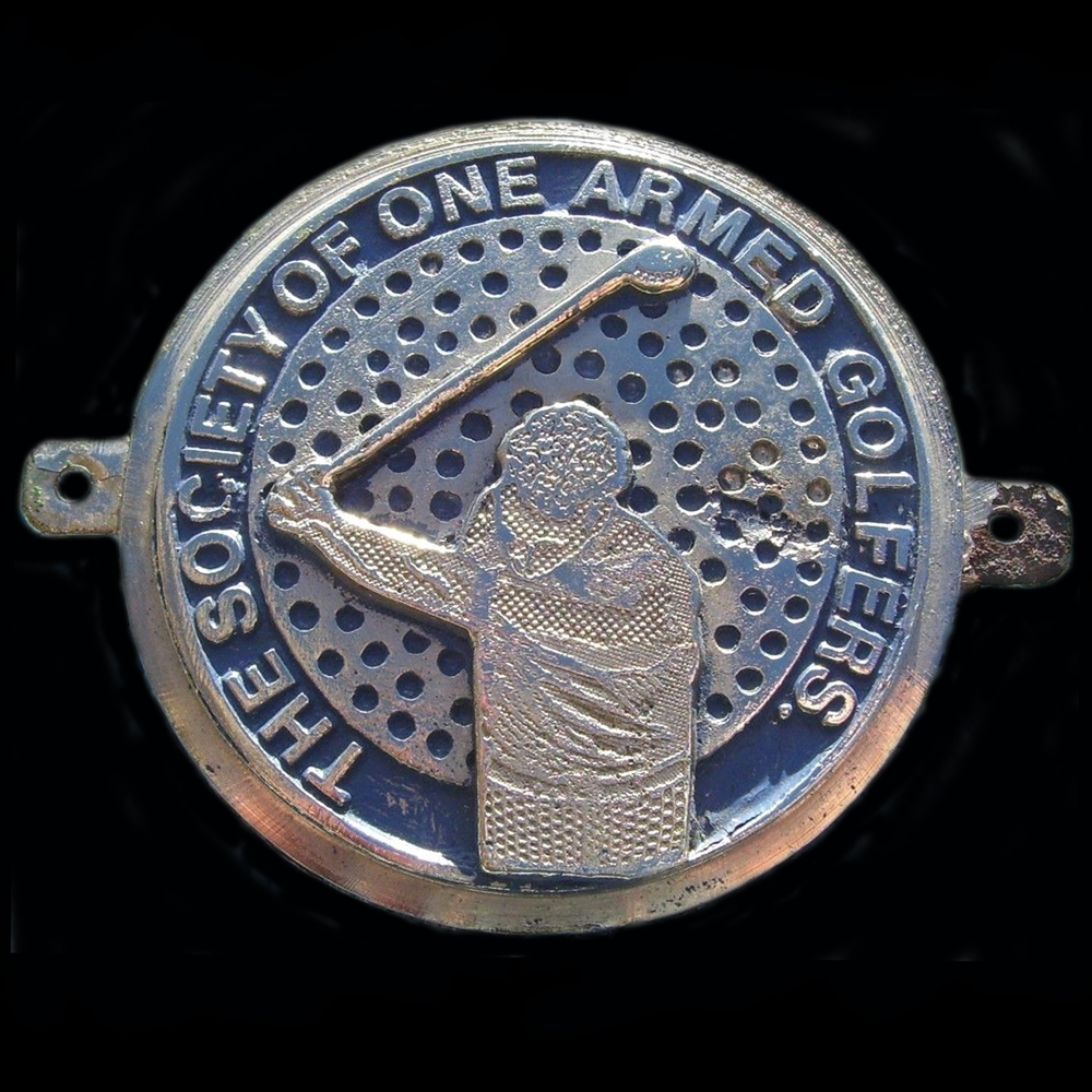 One Armed Golfers car badge