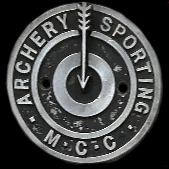 Archery Sporting Motor Cycle Club car badge