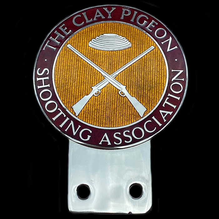 Clay Pigeon Shooting Association car badge