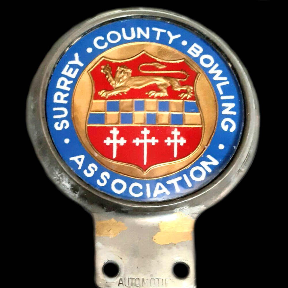 Surrey County Bowling Association car badge