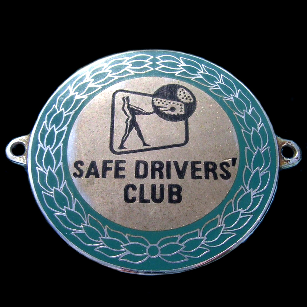 Rank Safe Drivers Club car badge