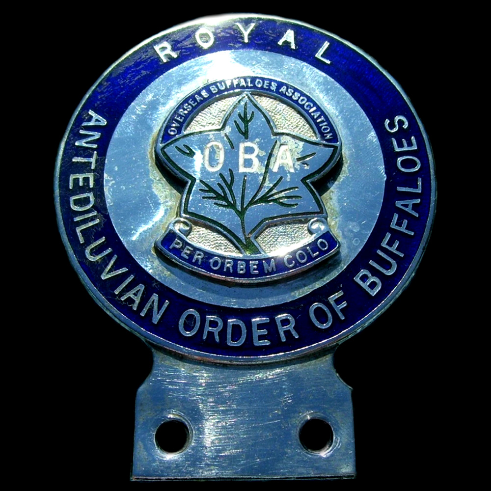  Royal Antediluvian Order of Buffaloes car badge
