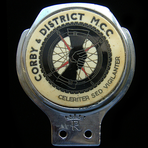 Corby & District Motor Cycle Club car badge