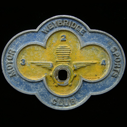 Weybridge Motor Sports Club Car Badge