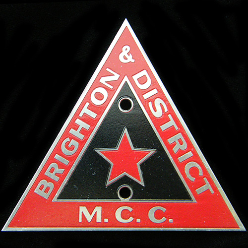 Brighton & District Motor Cycle Club Car Badge