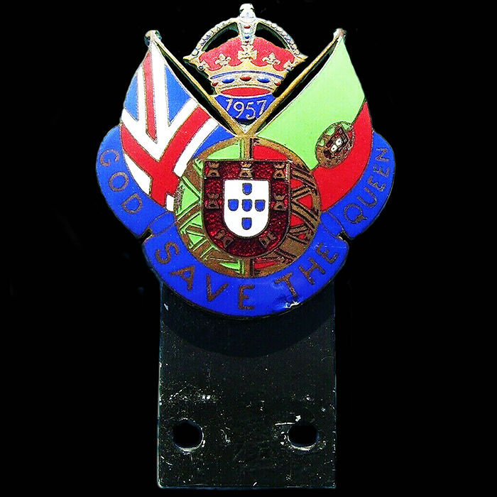  Royal Tour of Portugal 1957 Car Badge