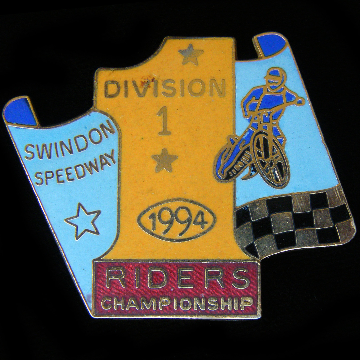 1st Division (Speedway) Riders Championship lapel Badge