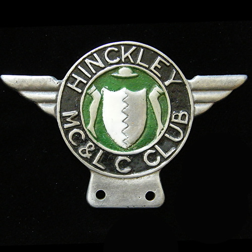 Hinckley Motor Cycle & Light Car Club Car Badge