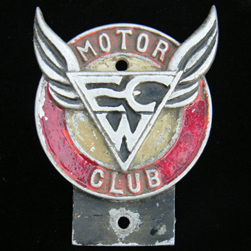 E C W Motor Club Car Badge