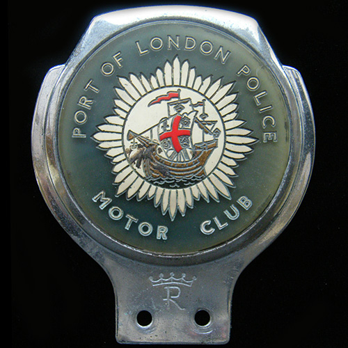 Port of London Police Motor Club Car Badge