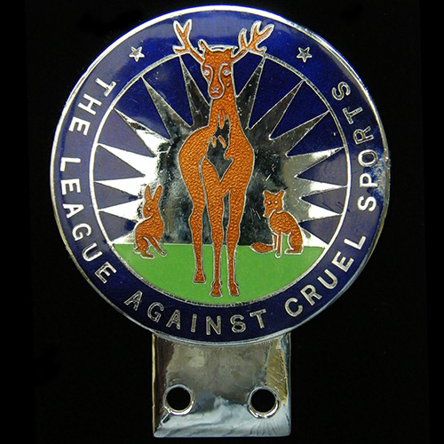 League Against Cruel Sports Car Badge