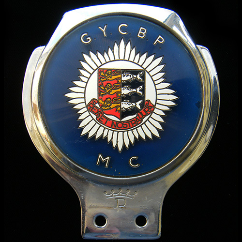 Great Yarmouth County Borough Police Motor Club car badge