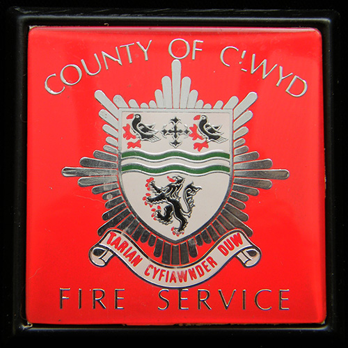 County of Clwyd Fire Service Car Badge
