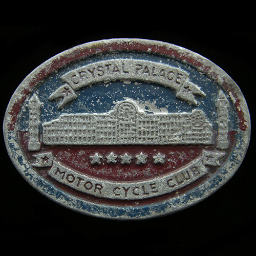 Crystal Palace Motor Cycle Club car badge