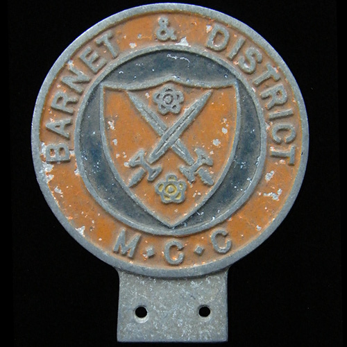 Barnet & District Motor Cycle Club Car Badge