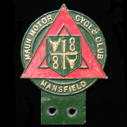 Mansfield Maun Motor Cycle Club car badge
