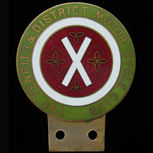Penrith & District Motor Cycle Club car badge
