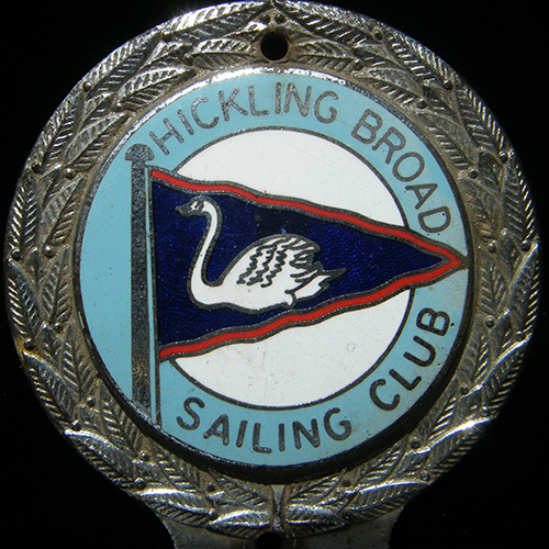 Hickling Broad  Sailing Club car badge