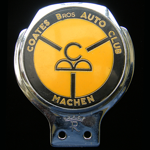 Coates Bros Auto Club car badge