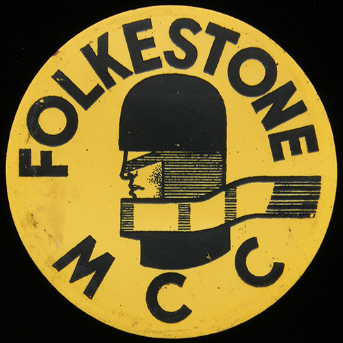 Folkstone Motor Cycle Club car badge