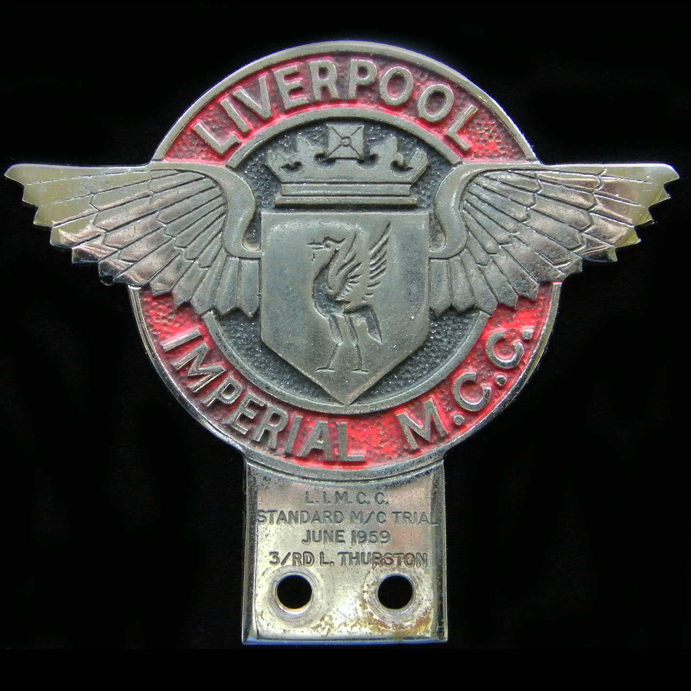Liverpool Imperial Motor Cycle Club car badge