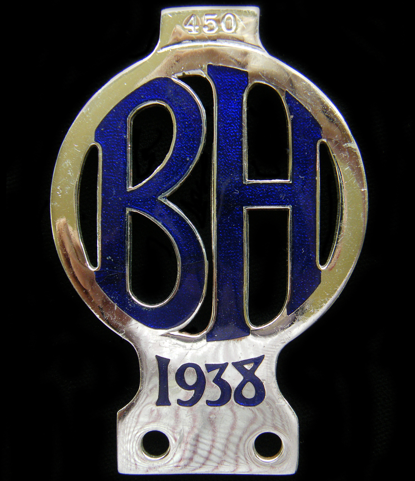B H 1938 Car Badge