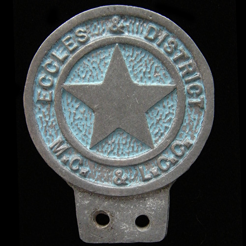 Eccles & District Motor Cycle & Light Car Club Car Badge