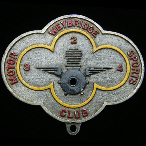 Weybridge Motor Sports Club Motor Cycle & Car Badge