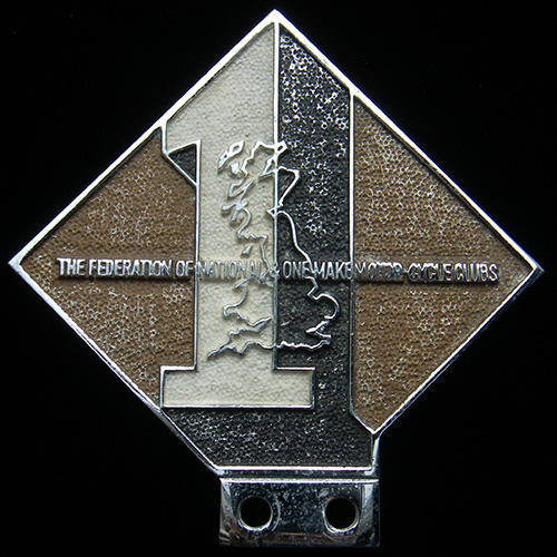 Federation of One make Motor Cycle Clubs Car Badge
