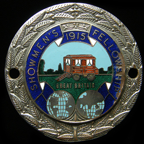 Showmens Fellowship 1915 car badge
