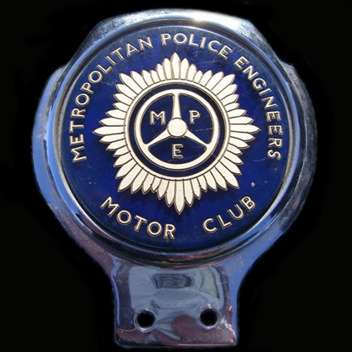 Metropolitan Police Engineers Motor Club Car Badge