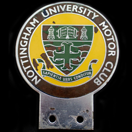 Nottingham University Motor Club car badge