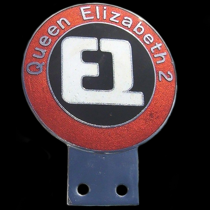 Queen Elizabeth 2 Car Badge