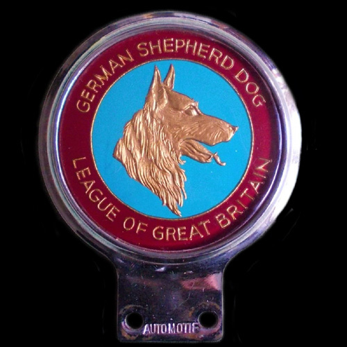 German Sheperd Dog car badge