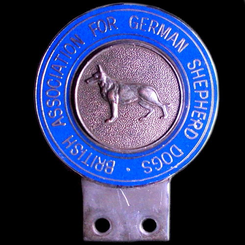 British Associan for German Shepard Dogs car badge