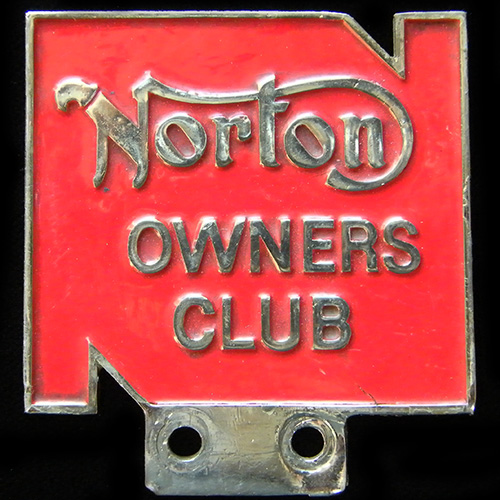 Norton Owners Club Car Badge