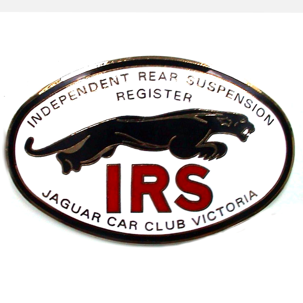 Jaguar I R S Car Club of Victoria Car badge
