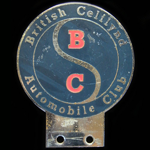 British Celilynd Automobile Club car badge