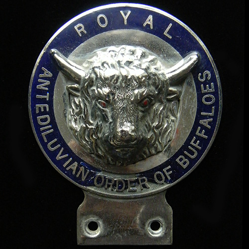 Royal Antediluvian Order of Buffaloes Car Badge